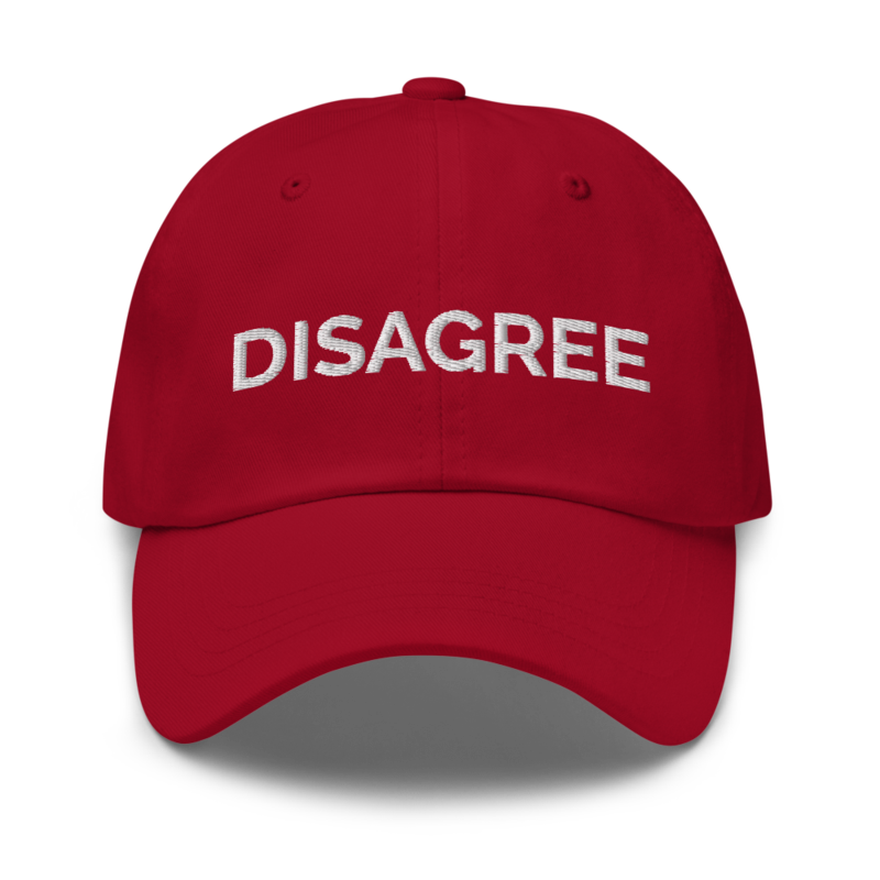 Disagree Hat - Cranberry