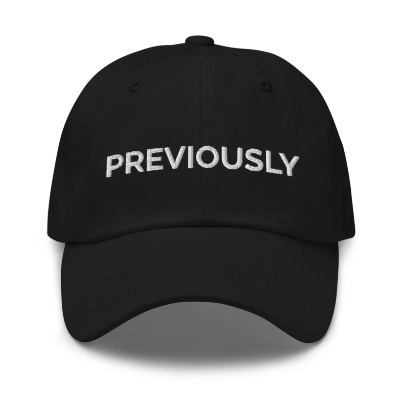 Previously Hat - Black