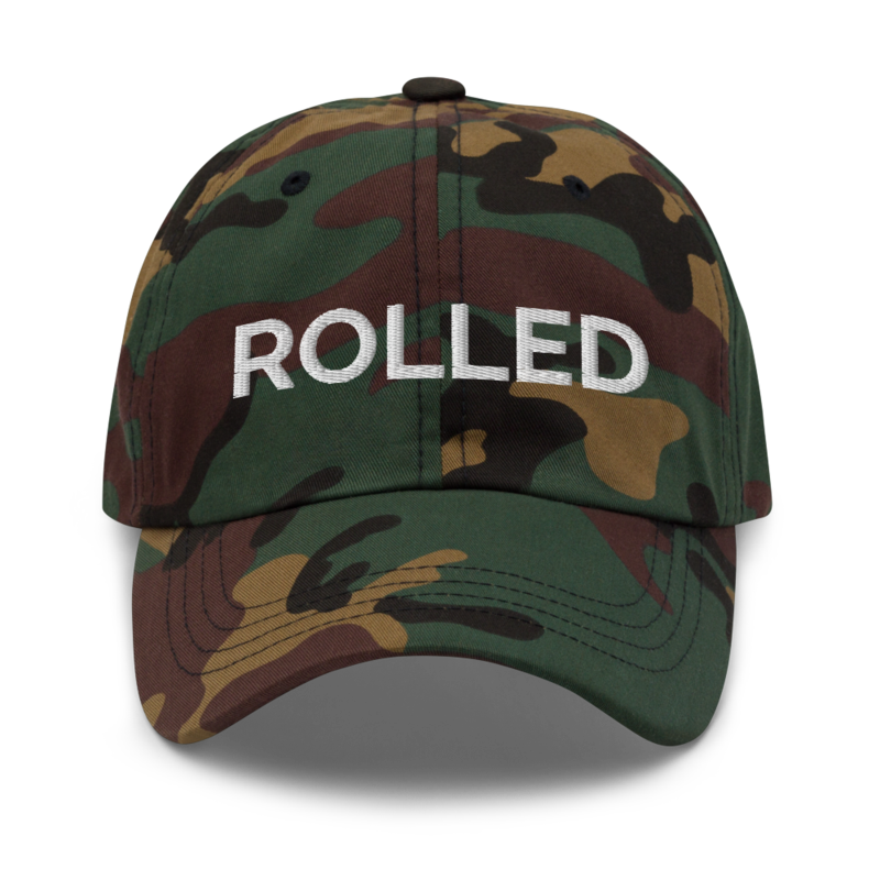 Rolled Hat - Green Camo