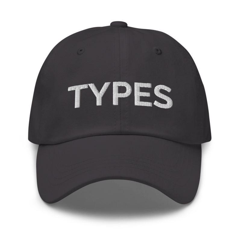 Types Hat - Dark Grey