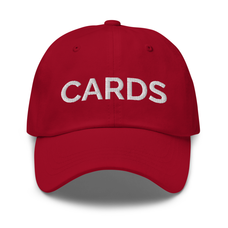 Cards Hat - Cranberry