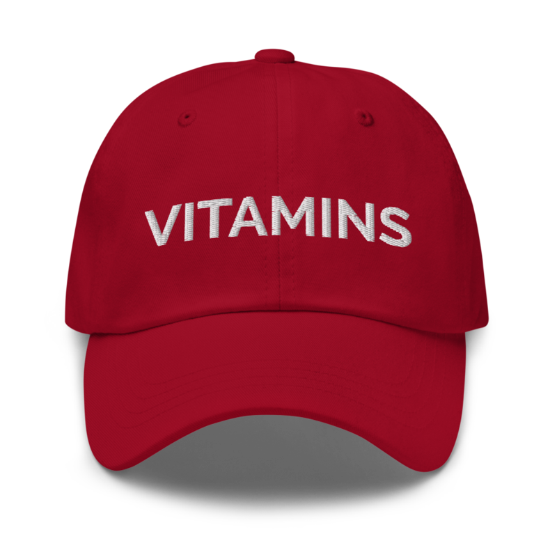 Vitamins Hat - Cranberry