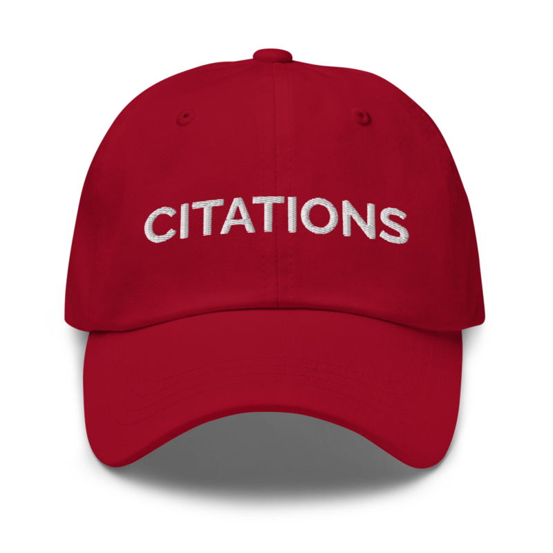 Citations Hat - Cranberry