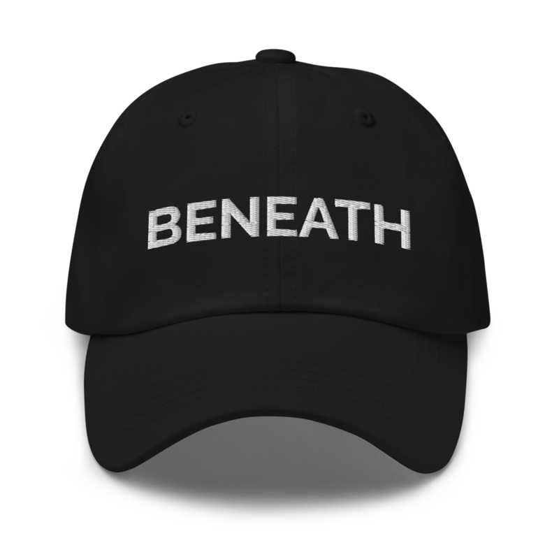 Beneath Hat - Black