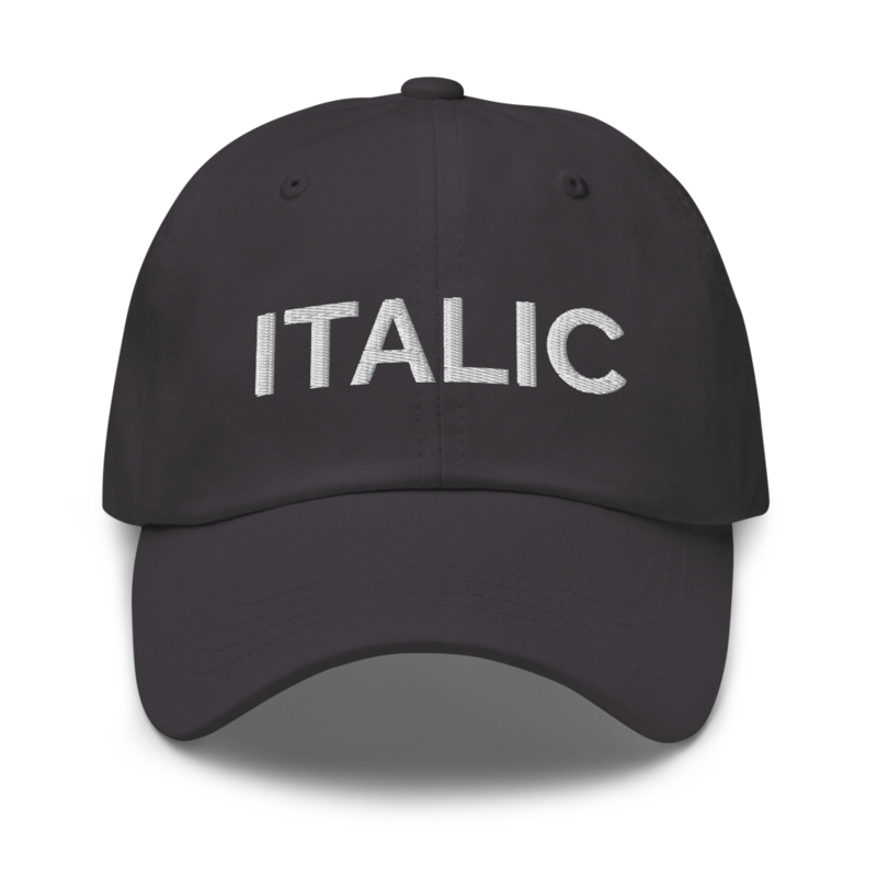 Italic Hat - Dark Grey
