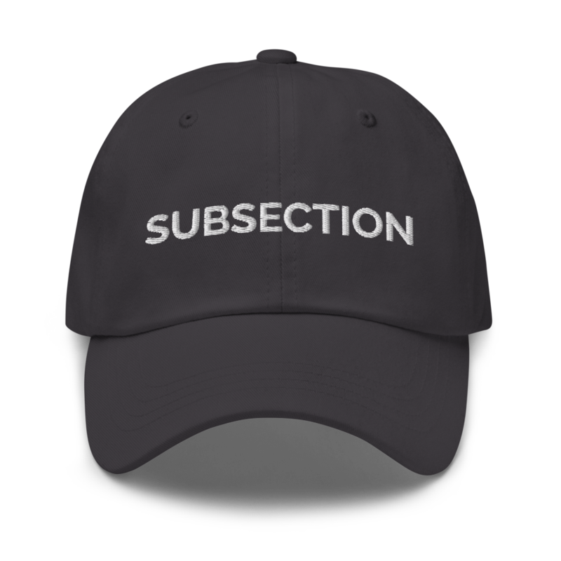 Subsection Hat - Dark Grey