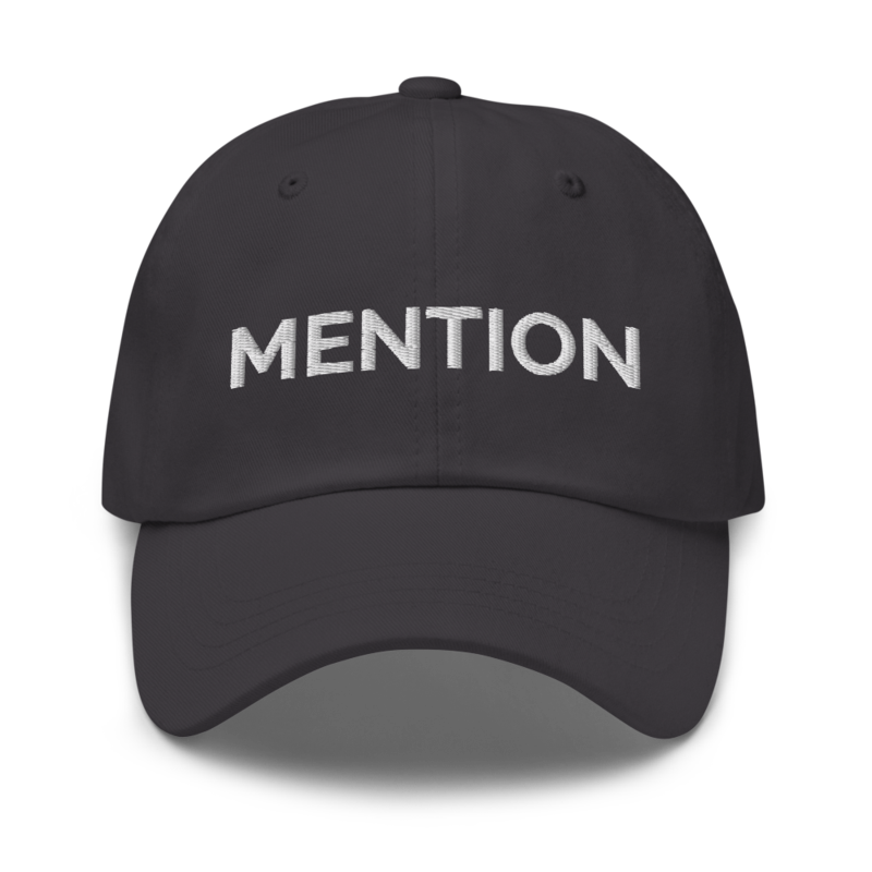 Mention Hat - Dark Grey