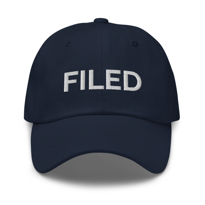 Filed Hat - Navy