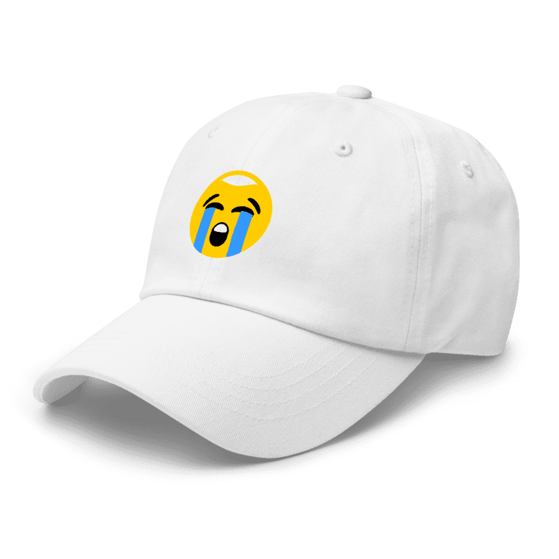 Loudly Crying Face Emoji 😭 Hat - NicheMerch